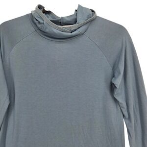 Free Fly Women Small Bamboo Shade Lightweight Hoodie Blue